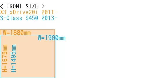 #X3 xDrive20i 2011- + S-Class S450 2013-